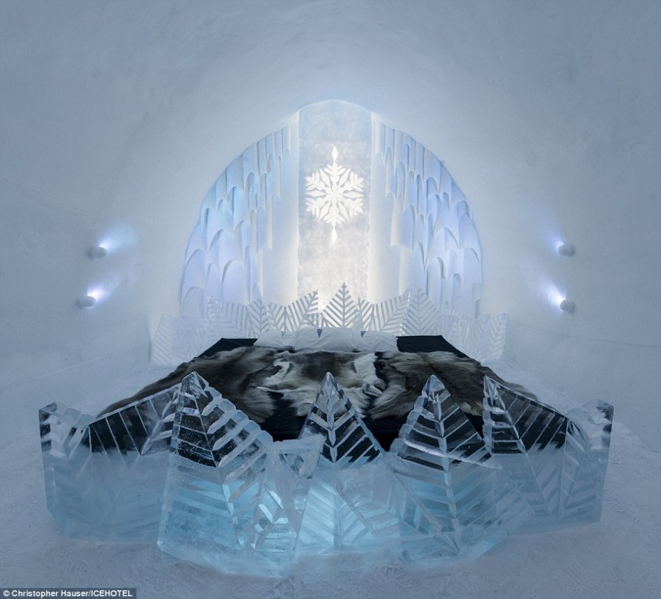 Visitan el hotel de hielo y nieves de Suecia