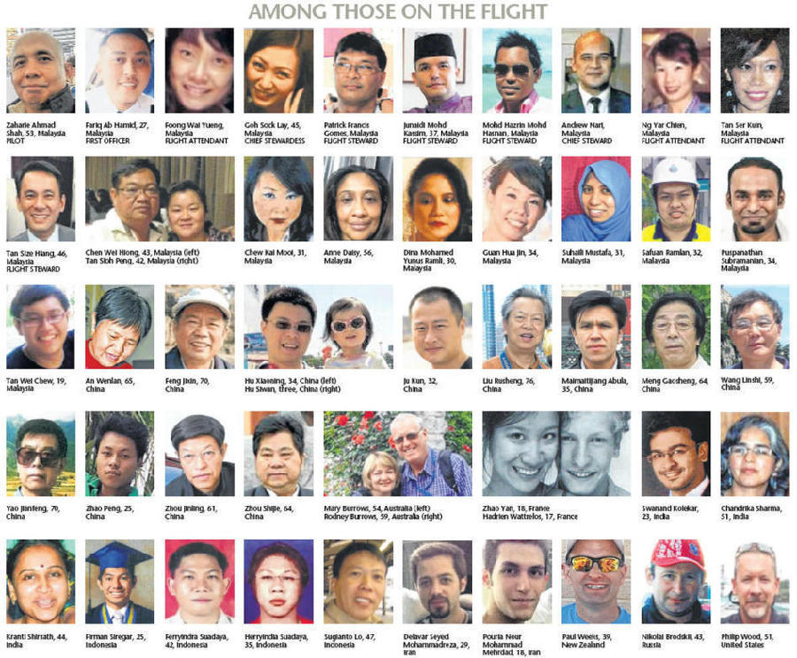 Publican fotos de los pasajeros de MH370