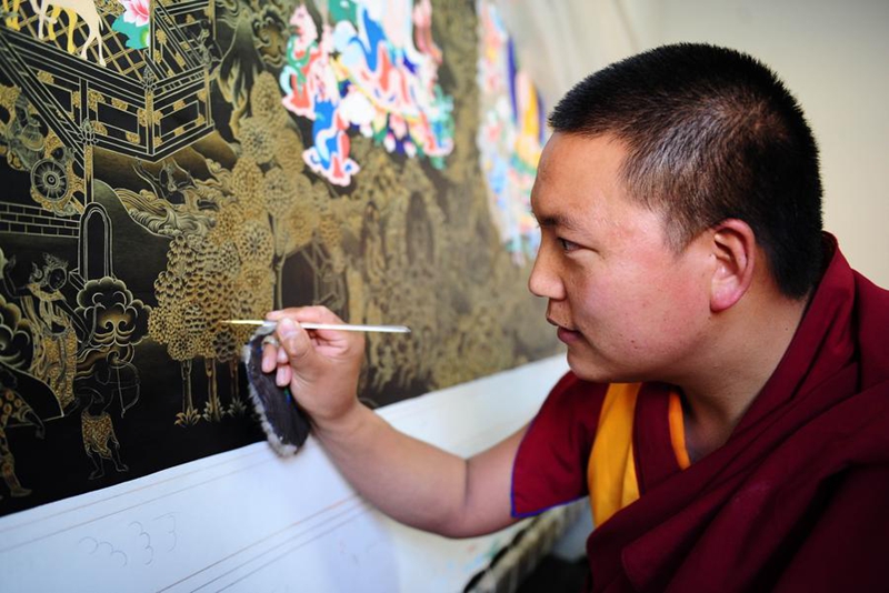 Monje vende su casa para cumplir su sueño,,Thangka, cultura, ,arte, Tíbet