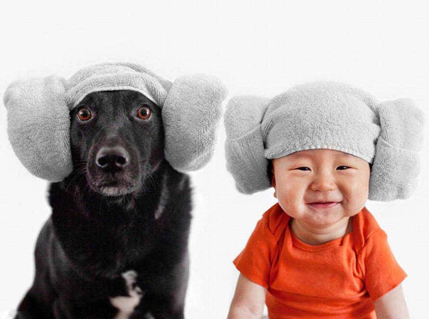 Zoey y Jasper: El niño y su perro que se visten con los mismos gorros