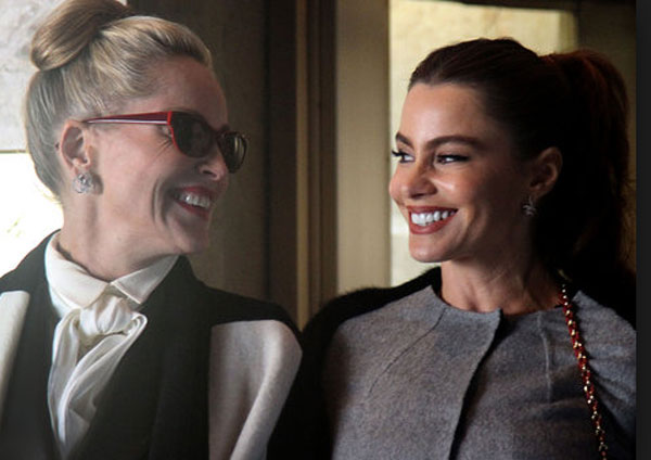 Sofía Vergara y Sharon Stone, juntas y muy revueltas