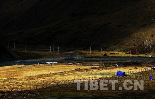Paisaje otoñal en autopista Sichuan-Tíbet, turismo, China, 
