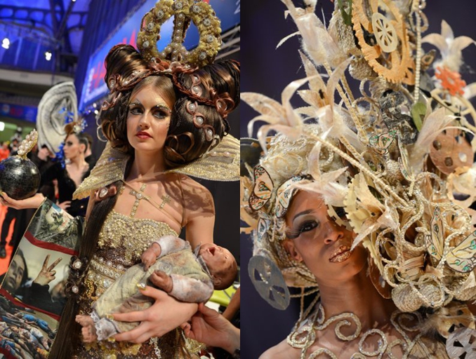 Peinados exóticos en el Campeonato Mundial de Peluquería de Frankfurt2