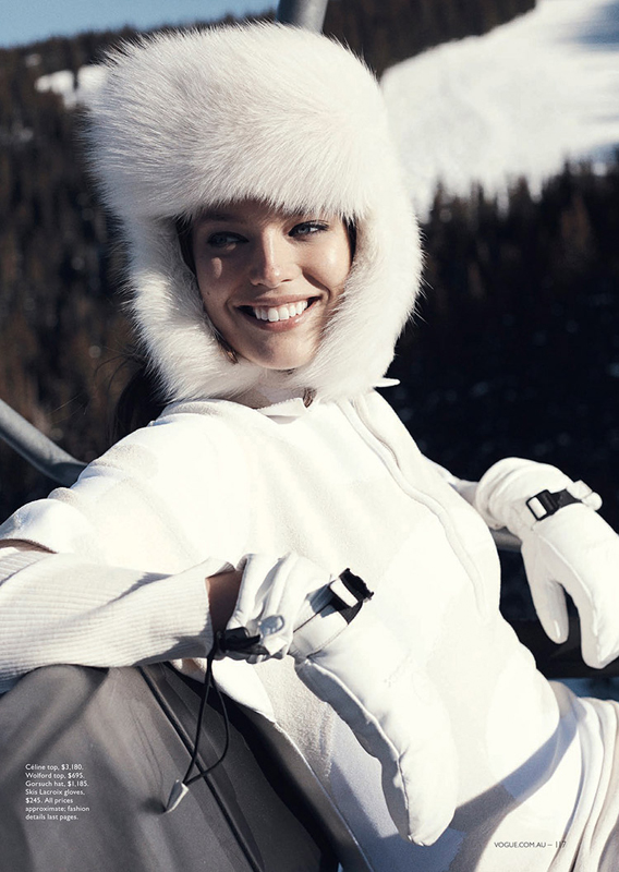 Modelo joven Emily DiDonato, estilo sexy para VOGUE