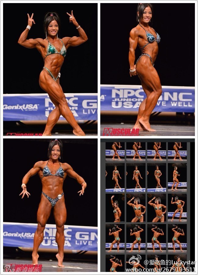 Michelle Jin, mujer china con músculos fuertes gana el concurso en EE.UU.