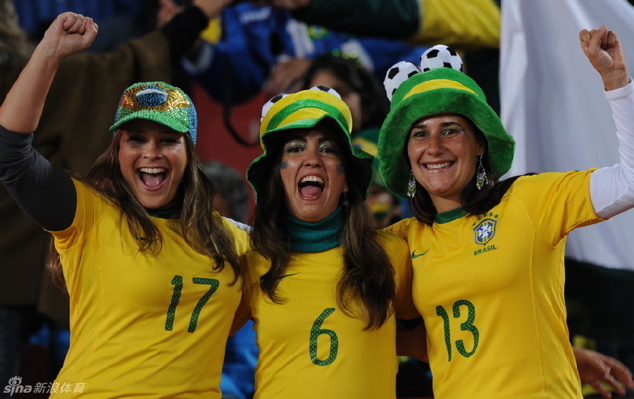 Las aficionadas guapas brasileñas del Mundial
