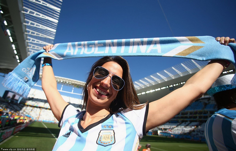 Las aficionadas argentinas lucen pechos bonitos 