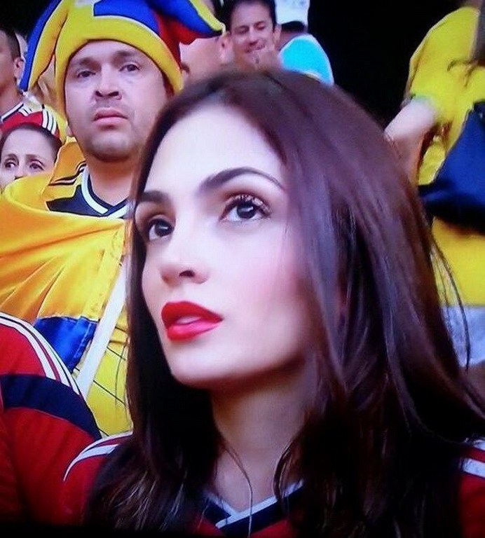 Aficionadas guapas en los cuartos del Mundial 2014