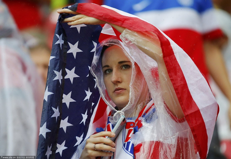 Las guapas aficiondas mojadas en el Mundial