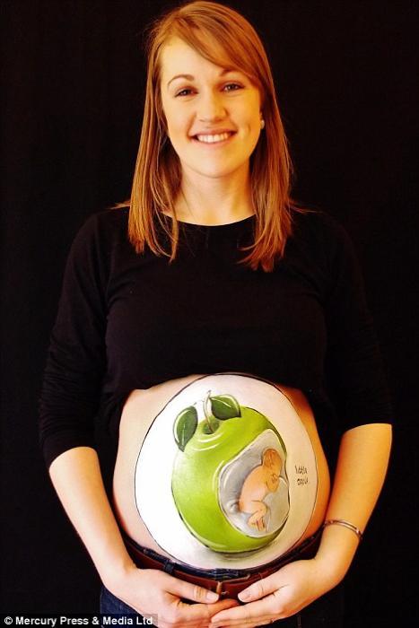 Artista Carrie Preston hace pinturas creativas para mujeres embarazadas6