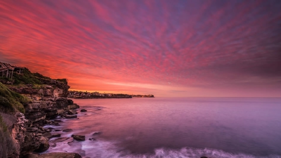 Un impresionante atardecer en Sidney