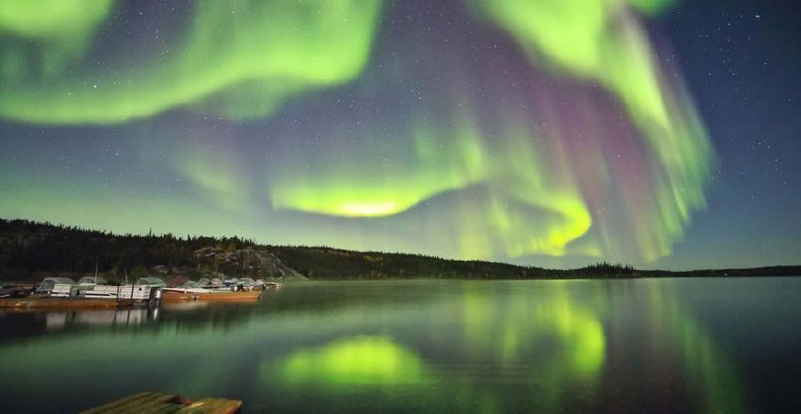 En fotos: las espectaculares auroras boreales de Canadá