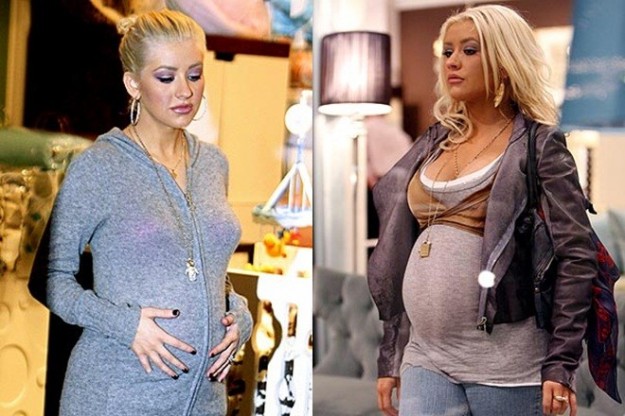 Repasan fotos de la sexy cantante Cristina Aguilera cuando estaba embarazada 5