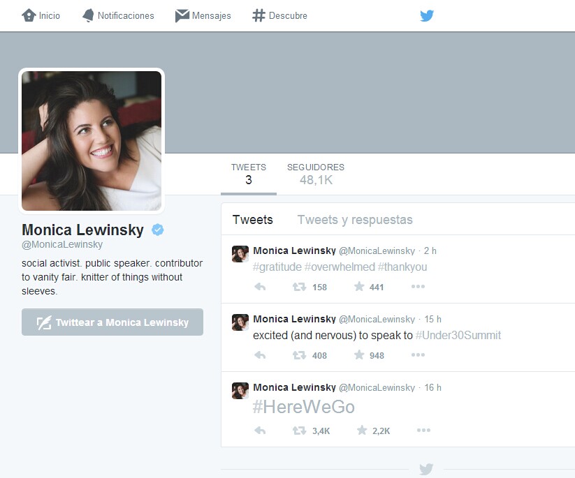 Twitter, la nueva trinchera de batalla para Monica Lewinsky 111