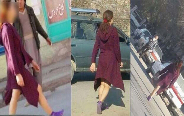 ¿Quién es la mujer afgana que camina por las calles mostrando su rostro y piernas?