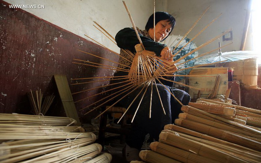 Sombrillas de papel aceitado en Sichuan 4
