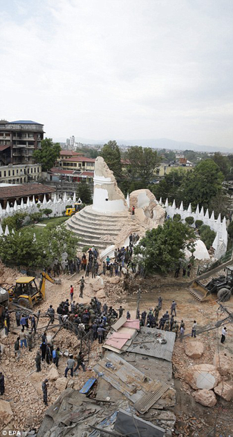  Imágenes de patrimonios nepaleses antes y después del sismo 3