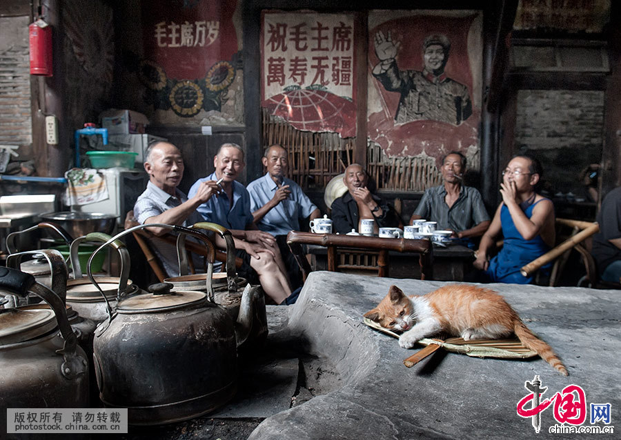Buscando el sabor de la vida en las antiguas casas del té en Chengdu 1