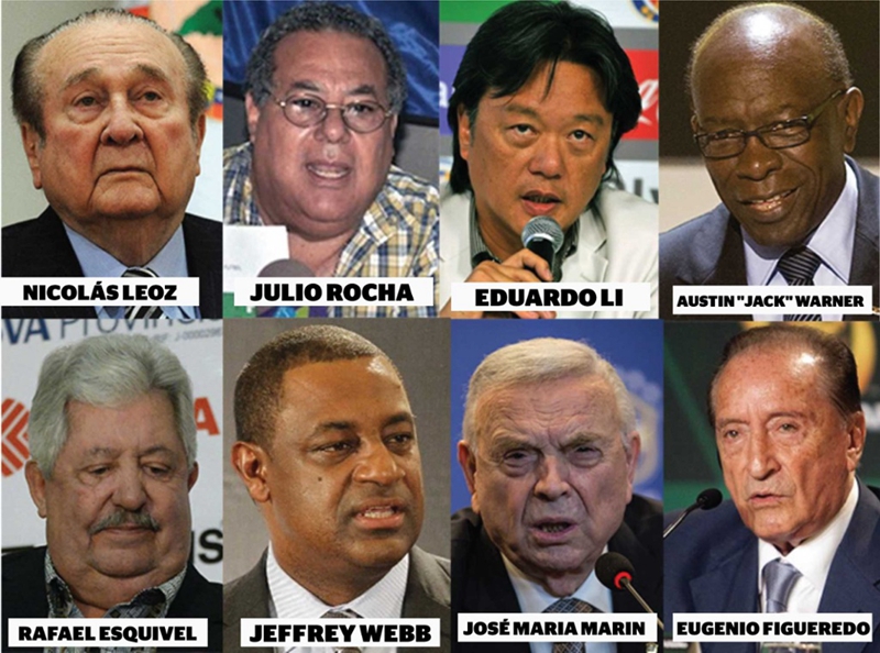 Diez latinoamericanos altos directivos FIFA acusados de corrupción