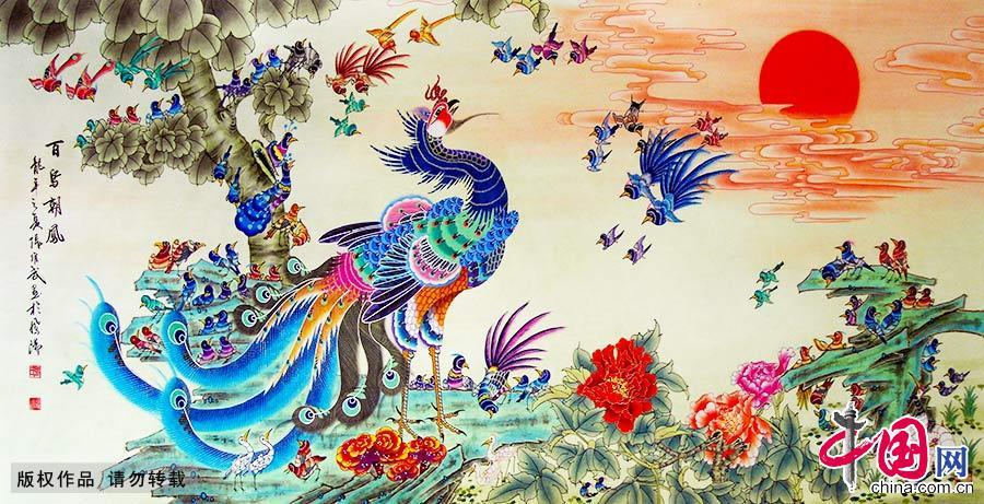 Enciclopedia de la cultura china: Pintura de fénix de Fengyang 1