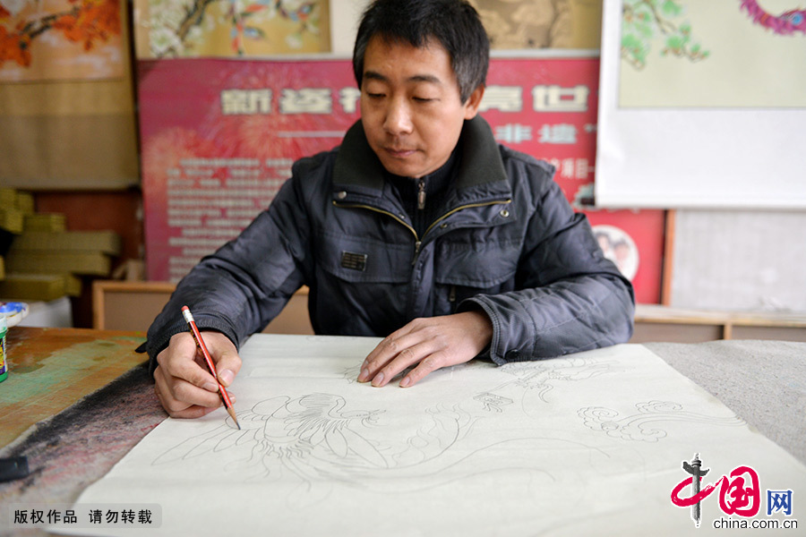 Enciclopedia de la cultura china: Pintura de fénix de Fengyang 2