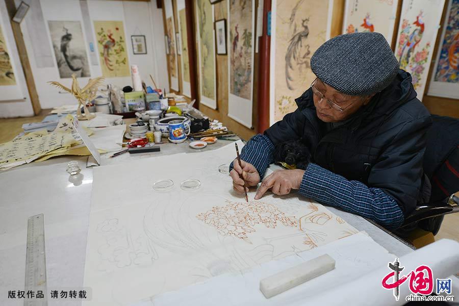 Enciclopedia de la cultura china: Pintura de fénix de Fengyang 3
