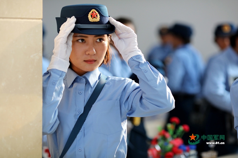 La única formación de mujeres soldados que participará en el desfile militar de China