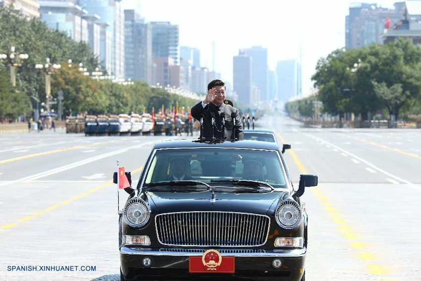 Presidente Xi pasa revista a las fuerzas armadas por primera vez en plaza de Tian'anmen1