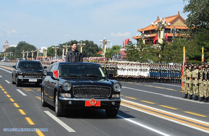 Presidente Xi pasa revista a las fuerzas armadas por primera vez en plaza de Tian'anmen3