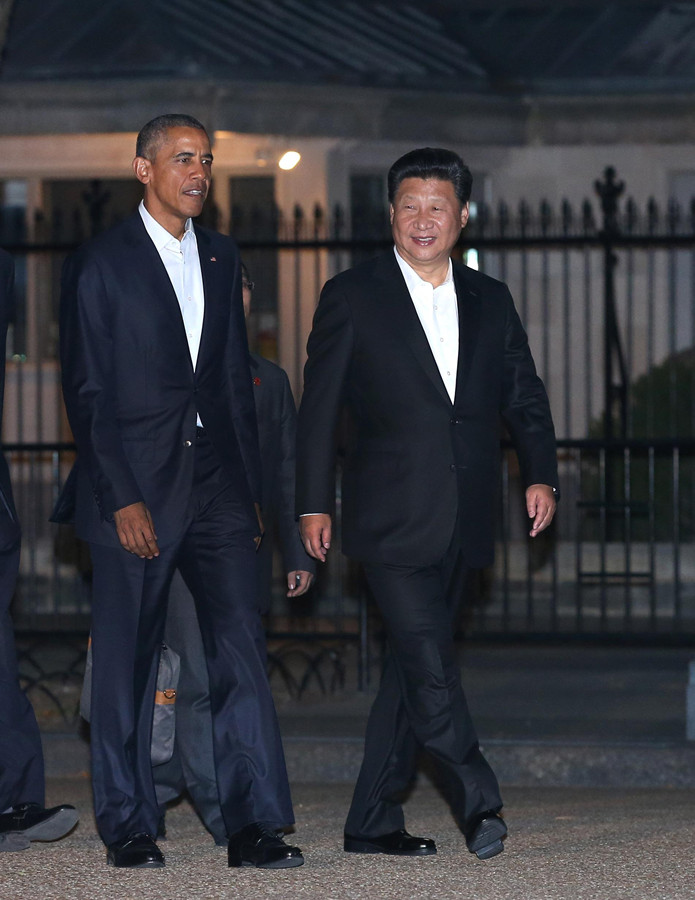 Xi Jinping y Obama pasean juntos antes de cenar1