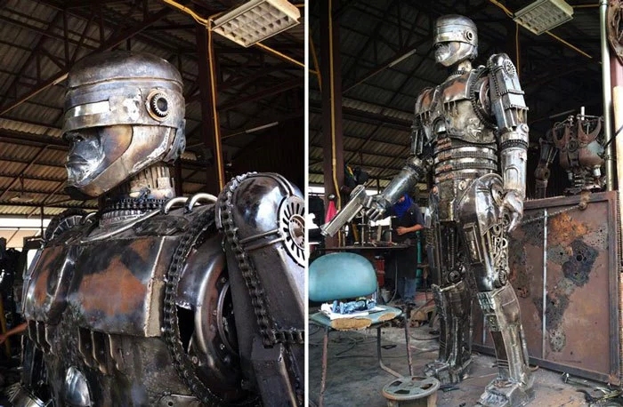 Esculturas de metal recrean personajes famosos de películas7