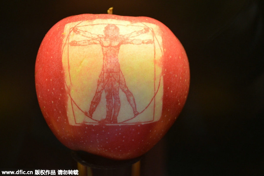 El “arte sobre manzanas” deja boquiabierto a Shanghai6