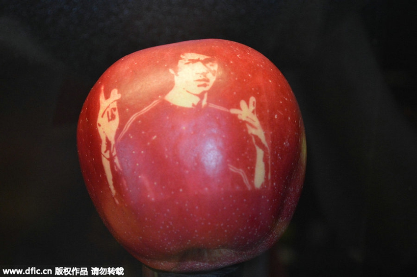 El “arte sobre manzanas” deja boquiabierto a Shanghai3