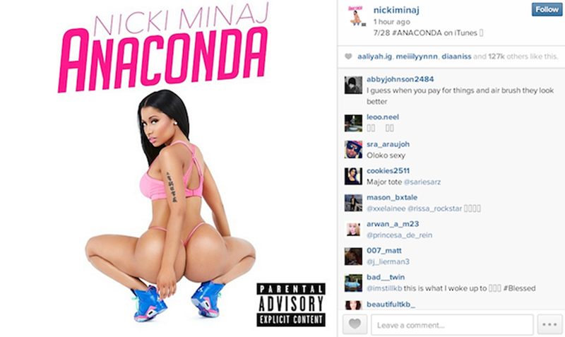 Nicki Minaj lanza sensual imagen y revoluciona las redes sociales