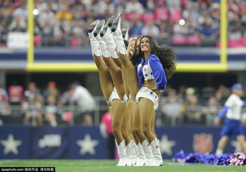 Colección de fotos de cheerleaders para juego de Rugby en EEUU