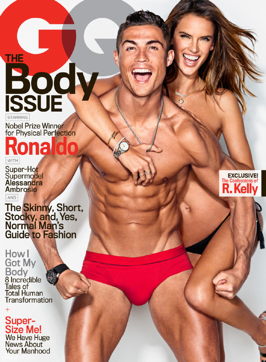 Cristiano Ronaldo y Alessandra Ambrosio comparten portada de GQ 8