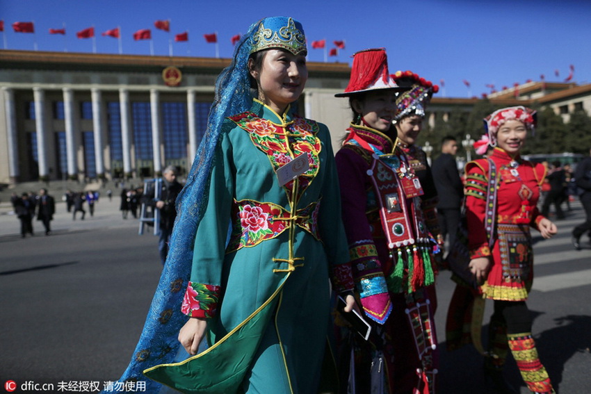 Momentos instantáneos en las dos sesiones de China