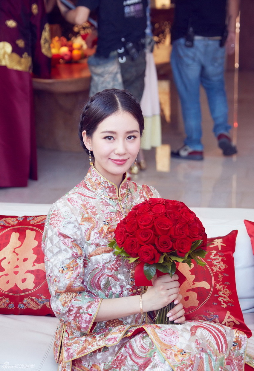 Bonita boda de los actores chinos Wu Qilong y Liu Shishi