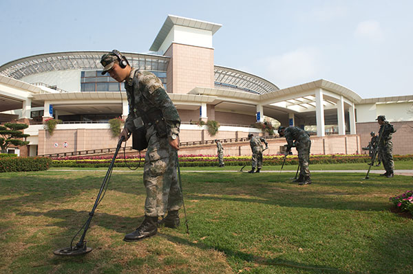 Inspección de seguridad en el Foro Boao