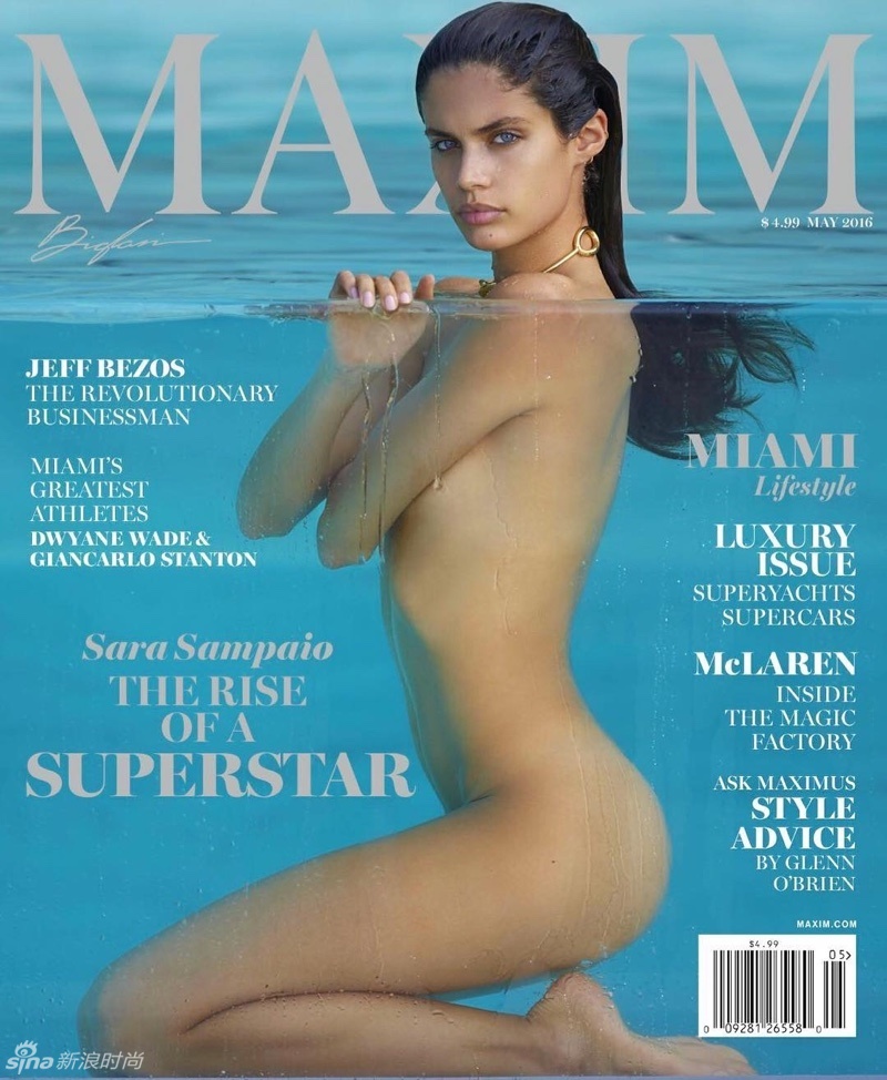 Modelo Sara Sampaio posa desnudamente para la revista Maxim 