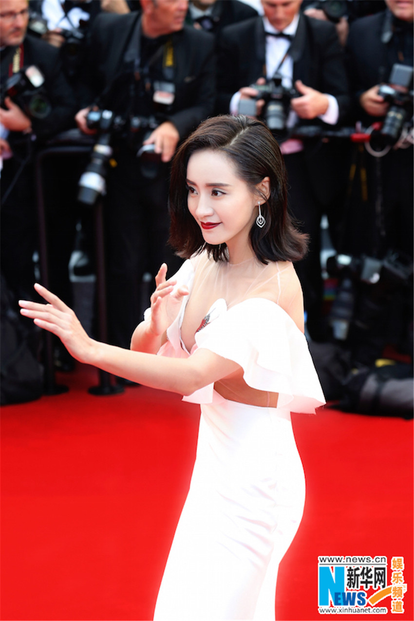 Actriz Wang Zhi en Cannes