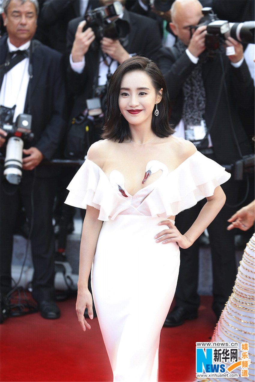 Actriz Wang Zhi en Cannes