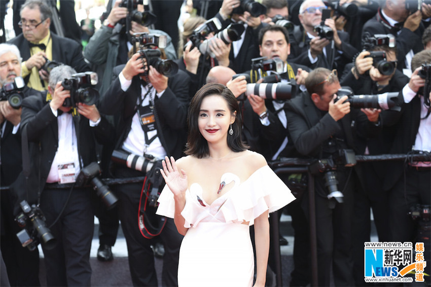 Actriz Wang Zhi en Cannes