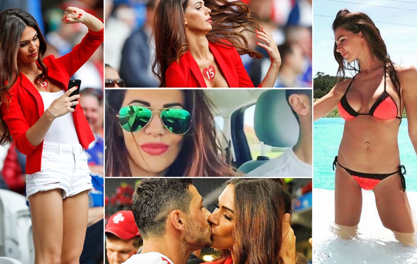 La modelo albanesa Erjona Sulejmani causa furor en la Eurocopa por su belleza