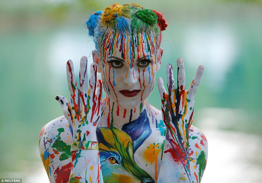Los increíbles diseños del Festival Mundial de Pintura Corporal en Austria3