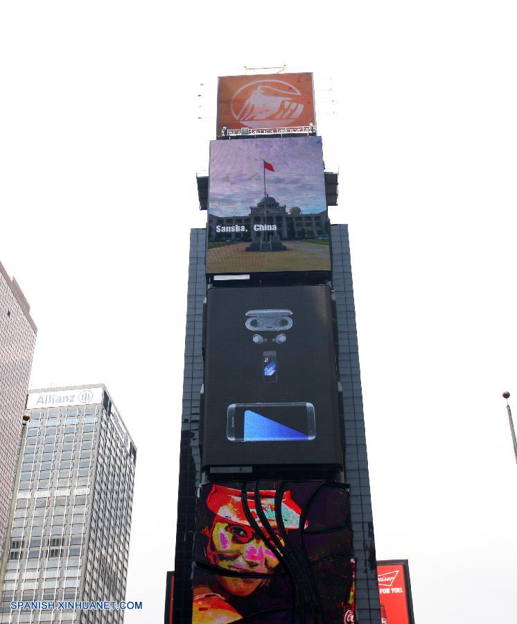 Proyectan vídeo sobre Mar Meridional de China en la neoyorkina Times Square