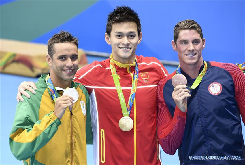  Chino Sun Yang logra oro olímpico en 200 metros libre masculino 