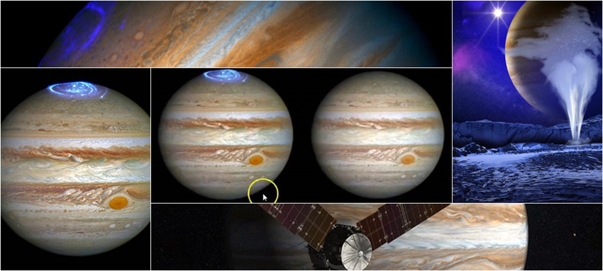 La NASA fotografía auroras boreales en Júpiter 1