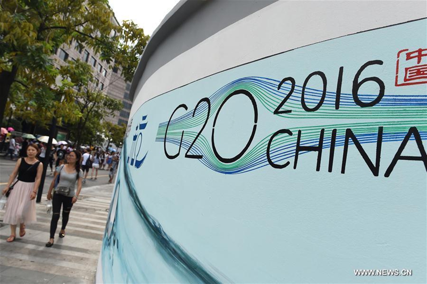 logotipo temático, lemas y carteles de G20 vistos en Hangzhou4