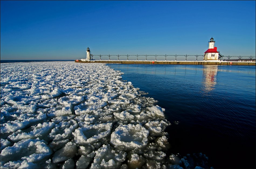 Maravilla del Lago Glacial de Michigan